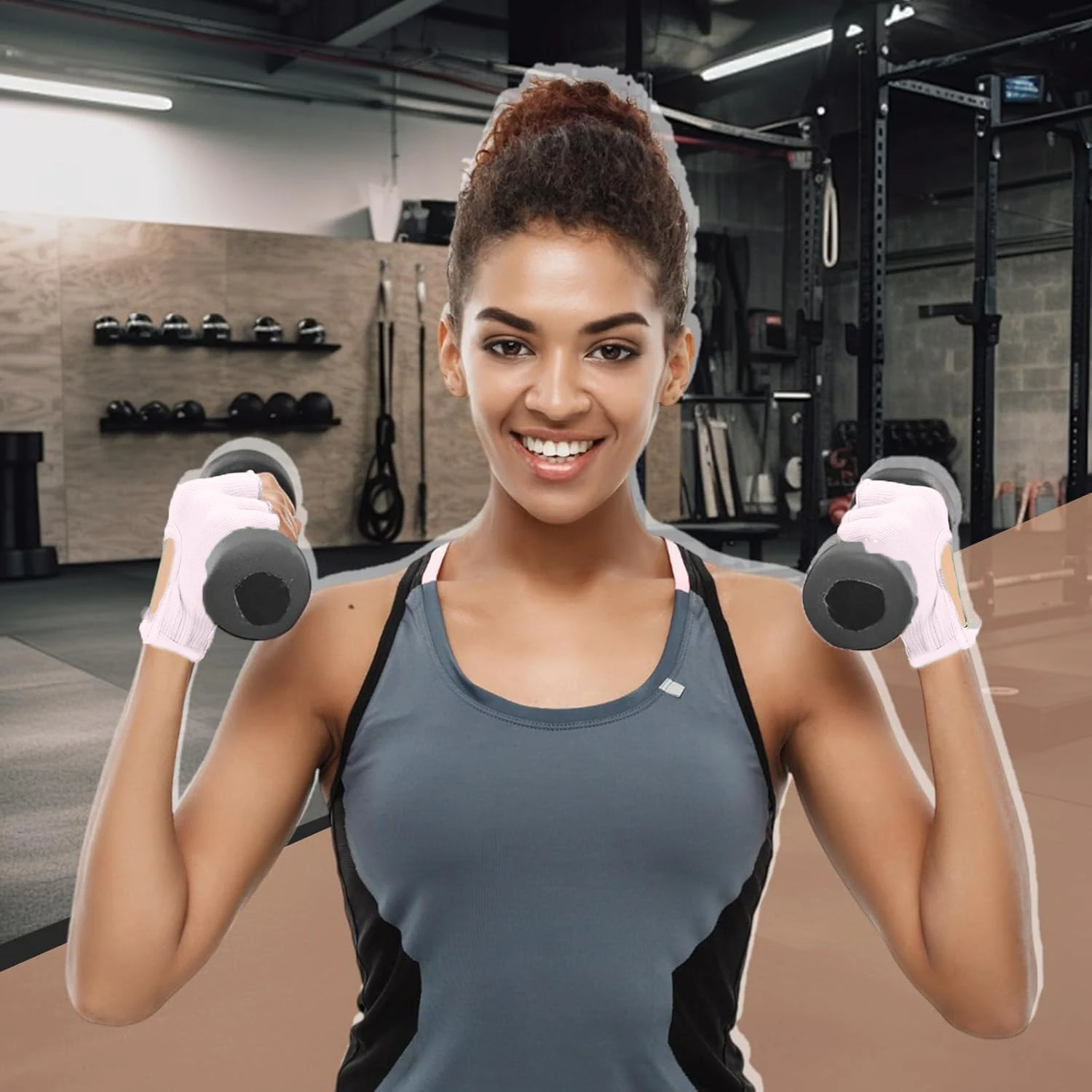

Women Half Finger Anti Slip Yoga Gloves Breathable Cotton Sports Gloves Thin Fitness Pilates Weightlifting Cycling Gym Outdoor