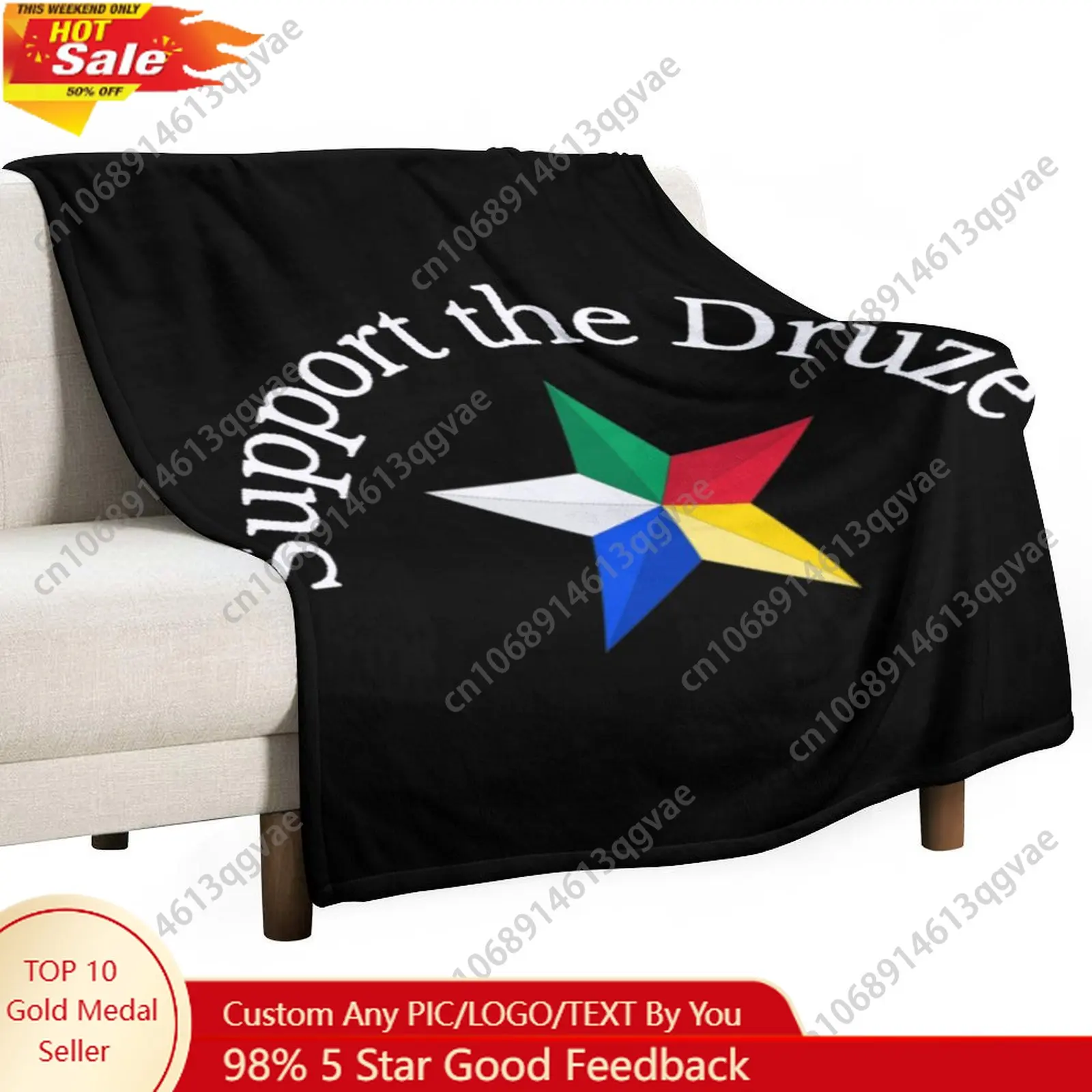 

Support The Druze Druze Star Flannel Blankets Are Soft Comfortable and Warm Perfect for Winter Naps Homes Offices Travel