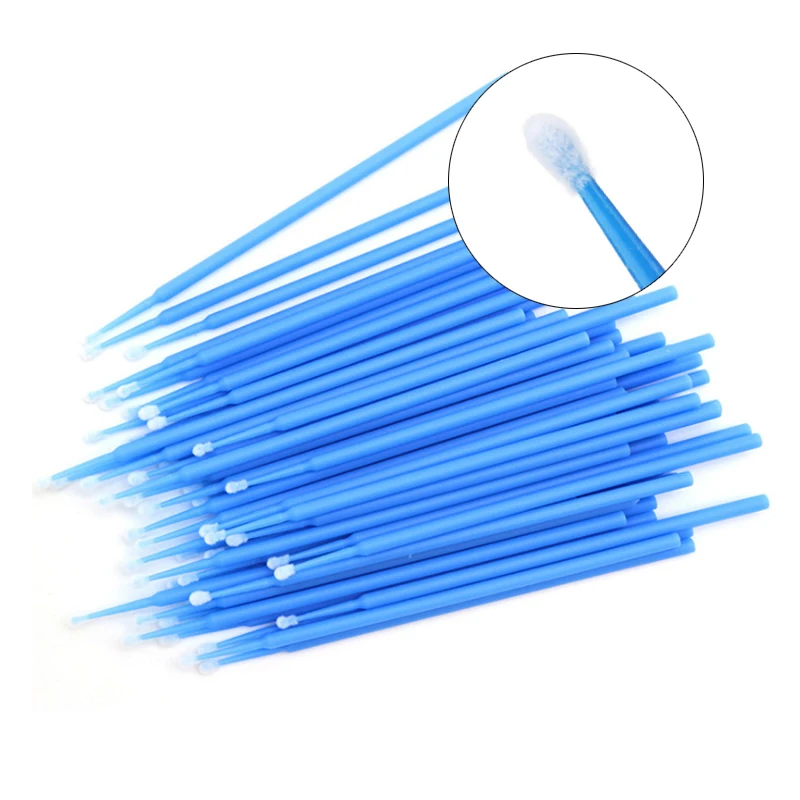 50/100PCS Cotton Swab Eyelash Brushes Extension Individual Lash Removing Lash Micro Brush For Eyelash Tools