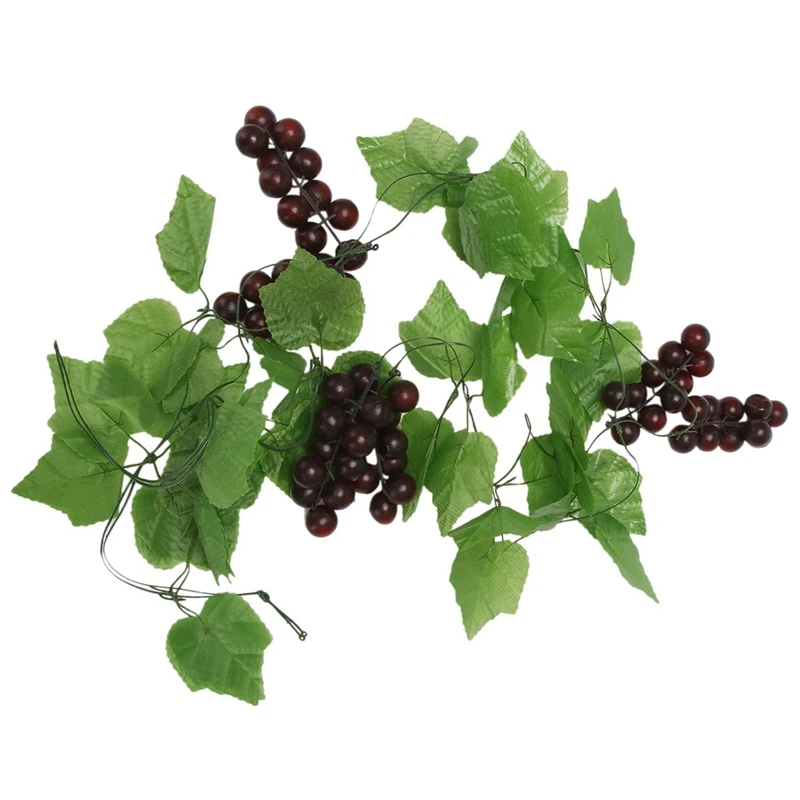 8X Artificial Grape Vine Garland Fruit For Home Garden Decoration