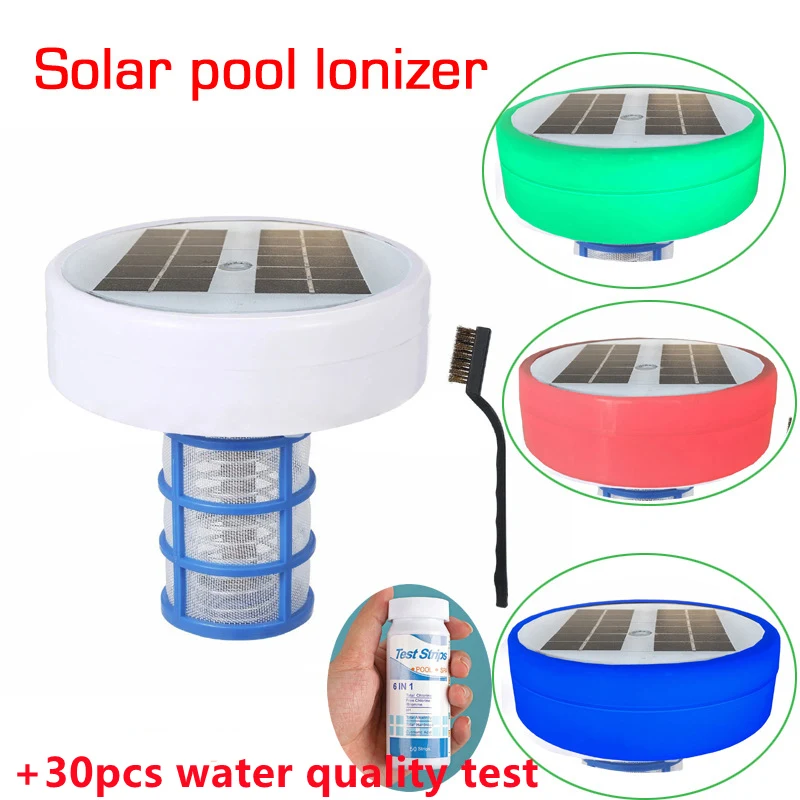 Outdoor Solar Pool Ionizer Cleaner Silver Ion Swimming Pool Cleaning Spa Fountains Cleaner Equipment Water Disinfection