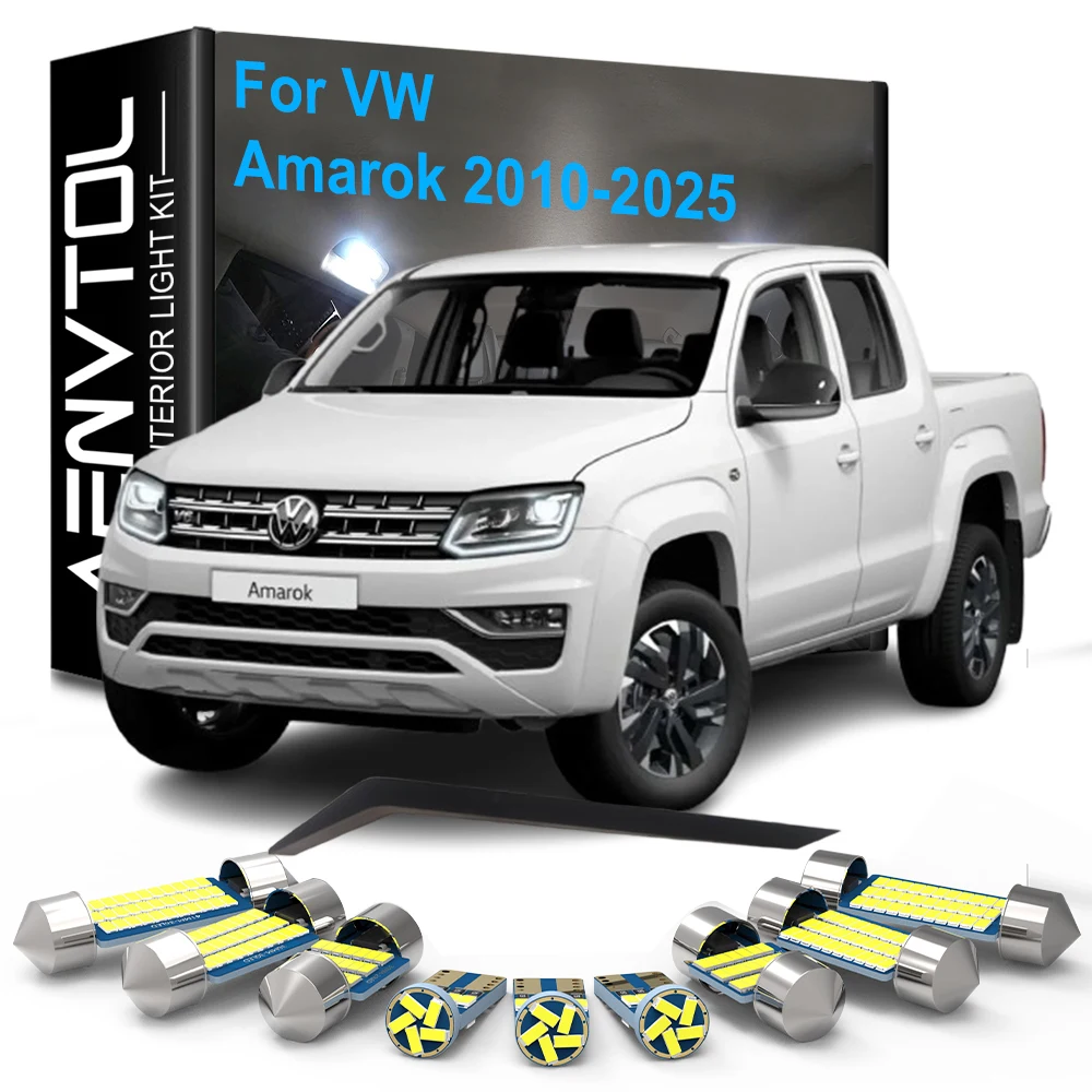

7pcs Car Accessories LED Interior Lights Canbus For VW Amarok 2010 2011 2012 2013 2014 2015 2016 2017-2025 Map Dome Reading Lamp