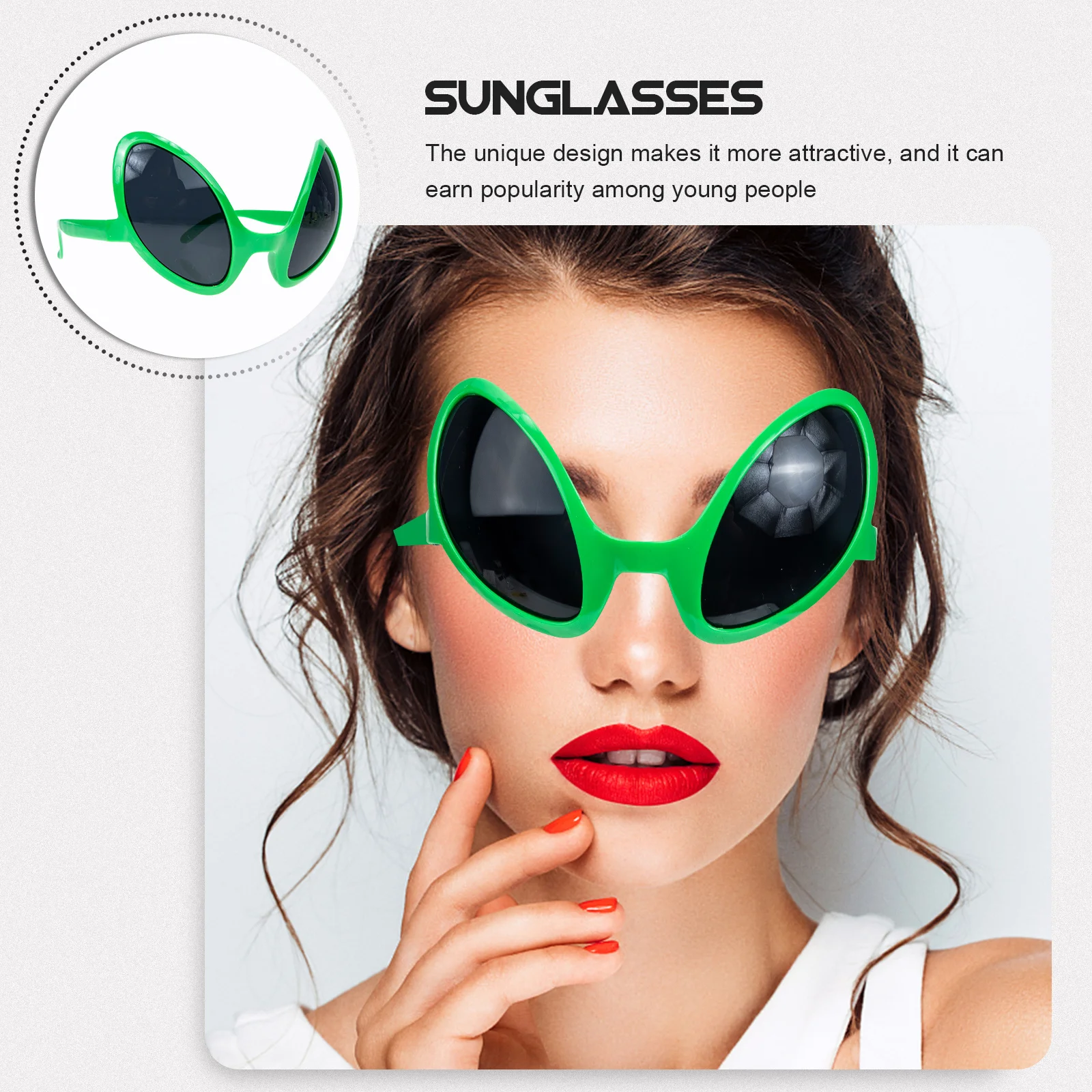 2 pçs óculos de sol engraçados plástico adereços de festa de grandes dimensões para festival traje acessório legal verão óculos vestir-se óculos