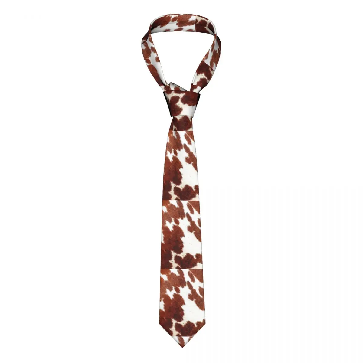 

Classic Cow Print Necktie for Men Customized Silk Anima Skin Texture Business Neck Ties