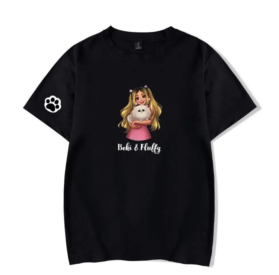 

2025 Rebekah Wing Merch Beki, пушистая футболка с круглым вырезом, летняя женская и мужская футболка с короткими рукавами, уличная одежда в стиле Харадзюку, детская одежда