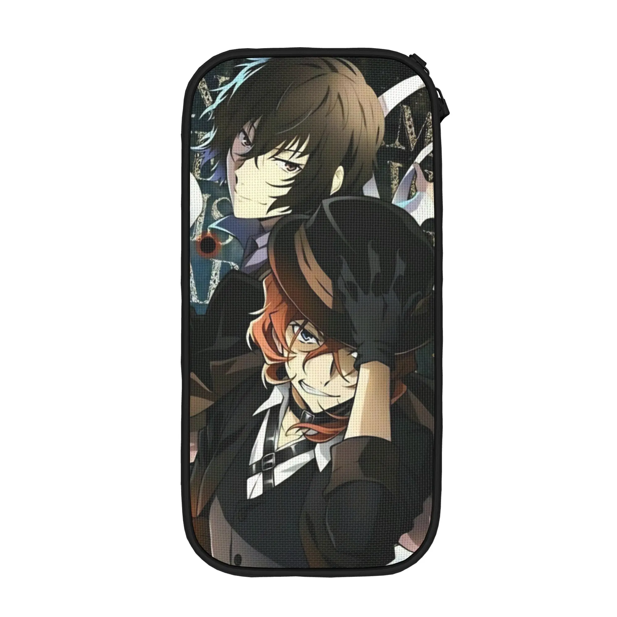 Dazai Bungo Stray Dogs Federmäppchen, niedlicher Stifthalter, Bleistiftbeutel, für Studenten, große Aufbewahrung, Schulbedarf, Federmäppchen mit Reißverschluss