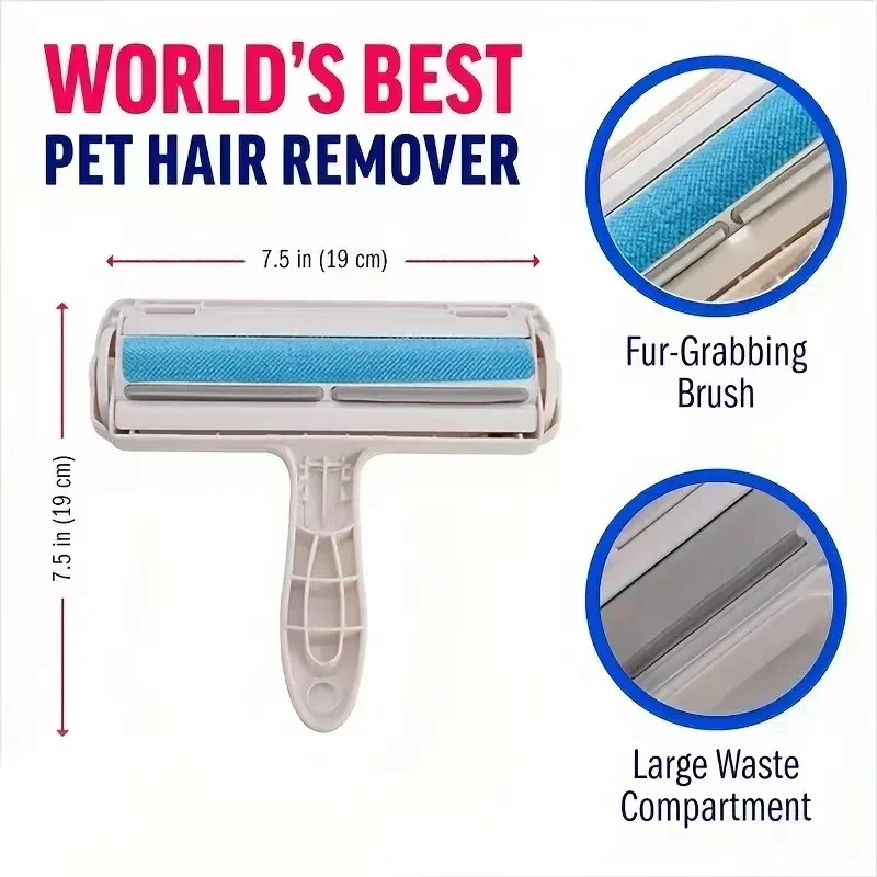 Pet Hair Remover Roller Removing Dog Cat Self Cleaning Lint Pet Hair Remover Pet Hair Remover Cleaning One Hand Operate