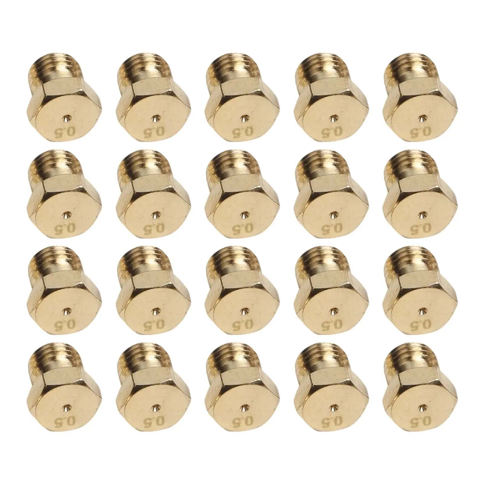 20 Piece Propane Burner Nozzles Set Outdoor Cooking Equipment Yellow Propane Burner Nozzles Natural Gas Conversion