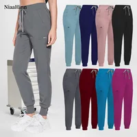Pantalones de correr multicolores, pantalones de enfermera, ropa clínica médica, uniformes de enfermería con bolsillo, pantalones de Hospital Dental