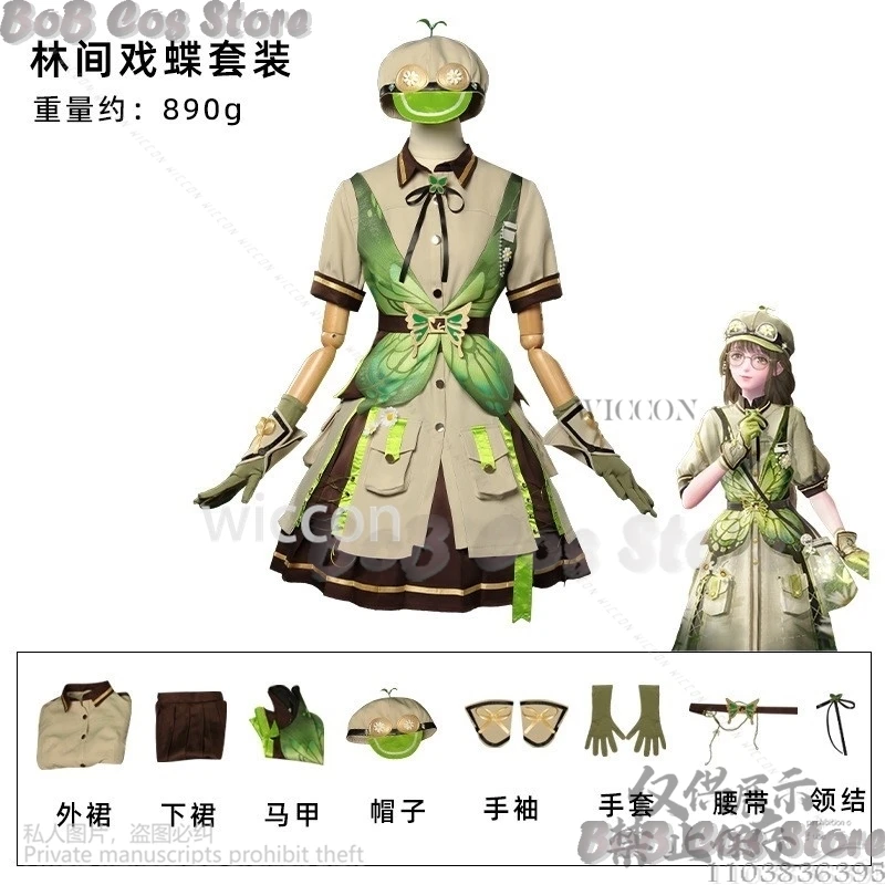 Anime Game Infinity Nikki Cosplay Costume Green Lolita Dress Hat Full Set Halloween Christmas Party Girl Woman Outfit Customized