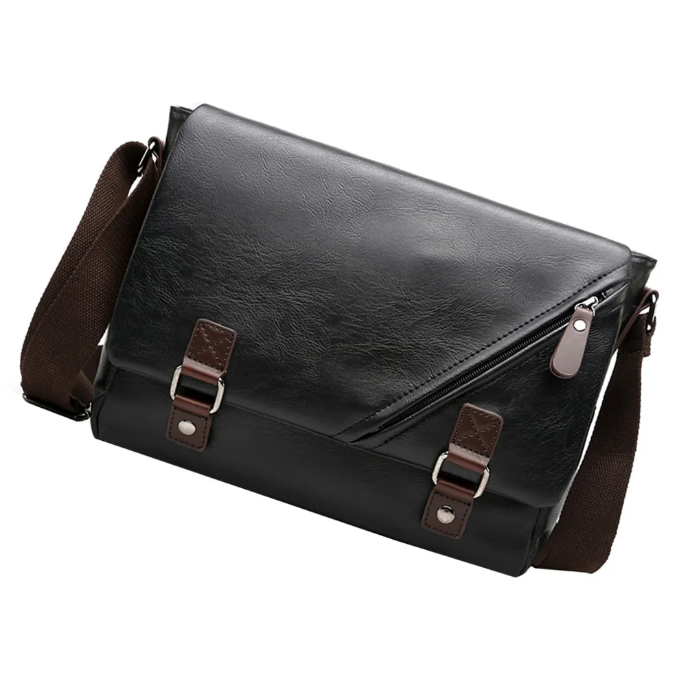 

1Pcs Men PU Briefcase Large Capacity Outdoor Business Shoulder Bag Fashion Travel Crossbody Office Portfolio Attache File