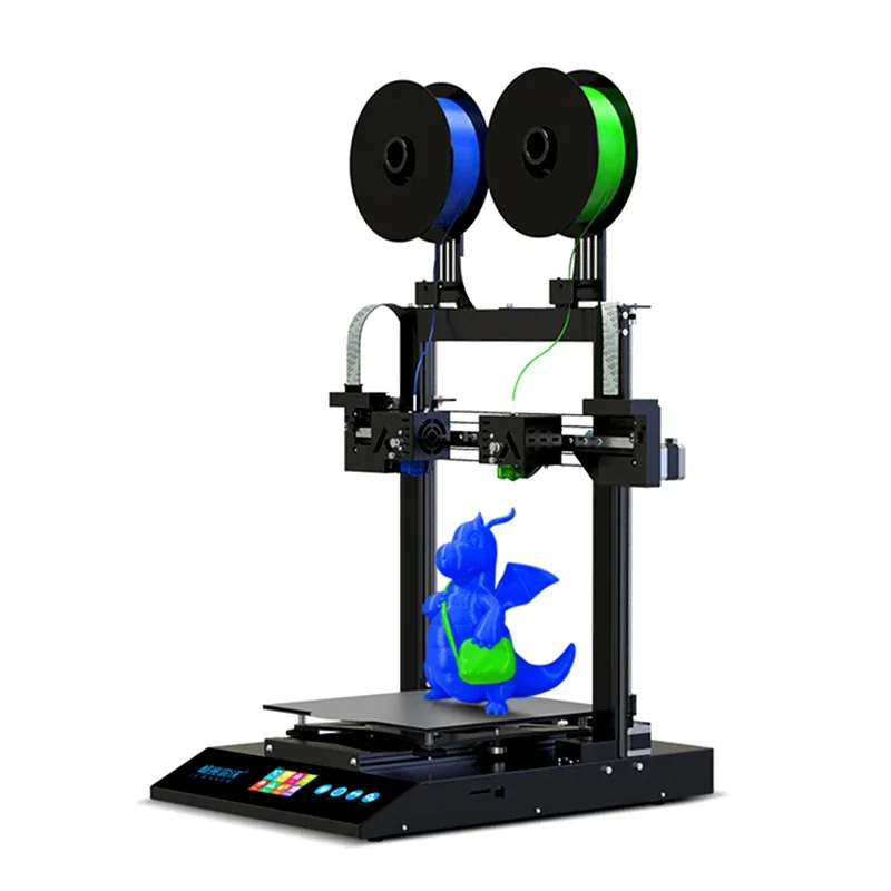 듀얼 독립 압출기 3D 프린터 기계 아티스트 D 프로 TMC2209 멀티 컬러 32 비트 마더보드 인쇄 볼륨 600W