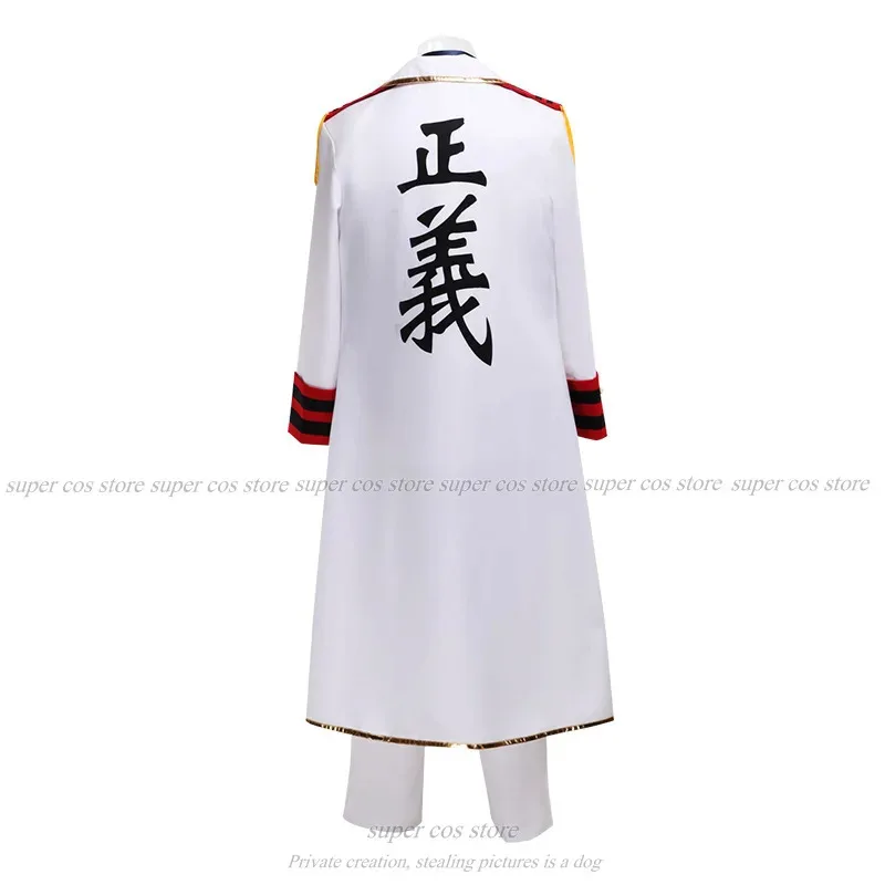 CyAnime singe D Garp Cosplay Costume uniforme marin veste manteau cape Luffyy grand-père fête Halloween Costume hommes femmes