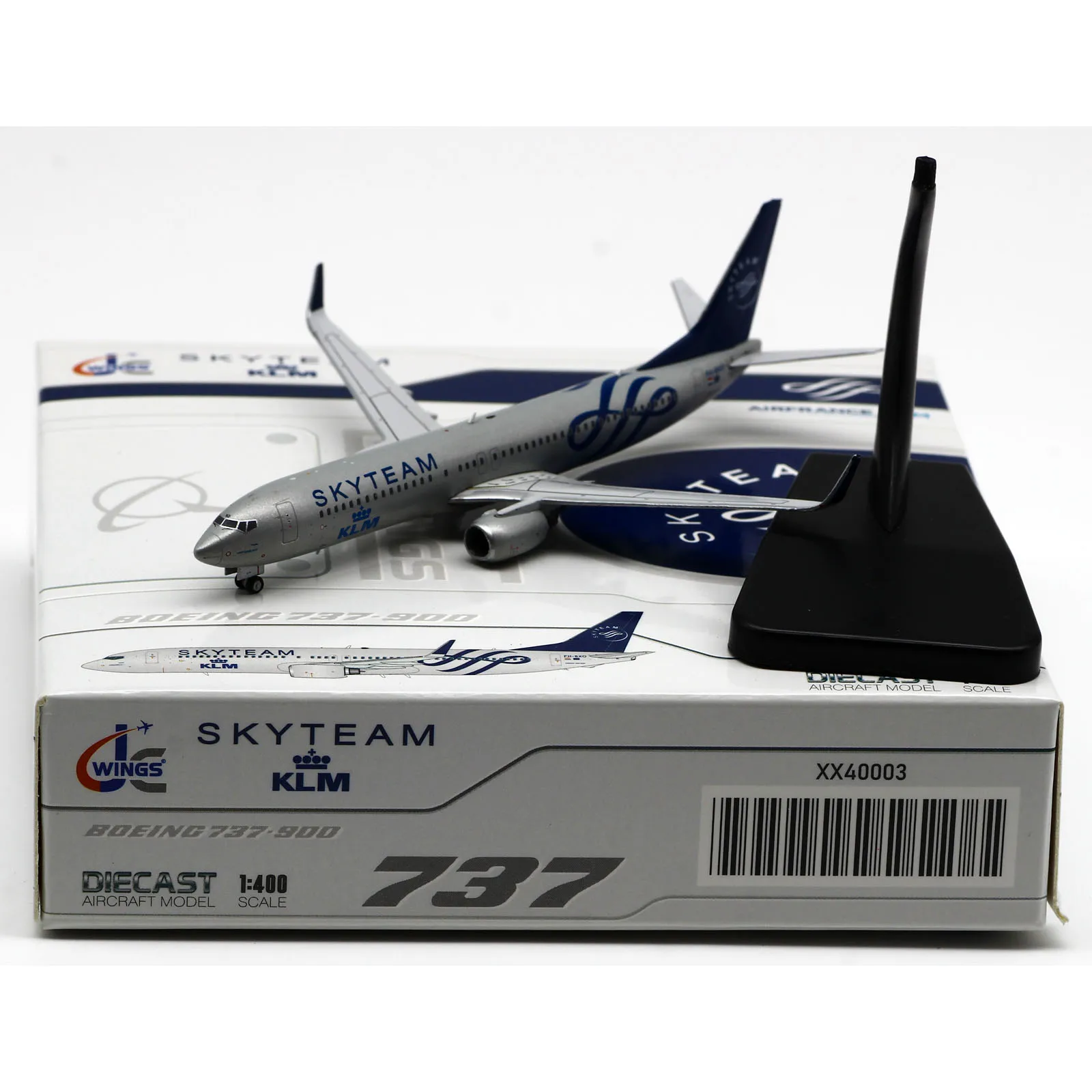 

XX40003 Alloy Collectible Plane Gift JC Wings 1:400 KLM "Skyteam" Boeing B737-900 Diecast Aircraft Jet Model PH-BXO With Stand