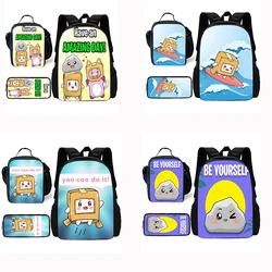 Child School Backpack Toys Lankyboxes with Lunch Bags ,Pencil Bags ,School Bags for Boys Girls Best Gift