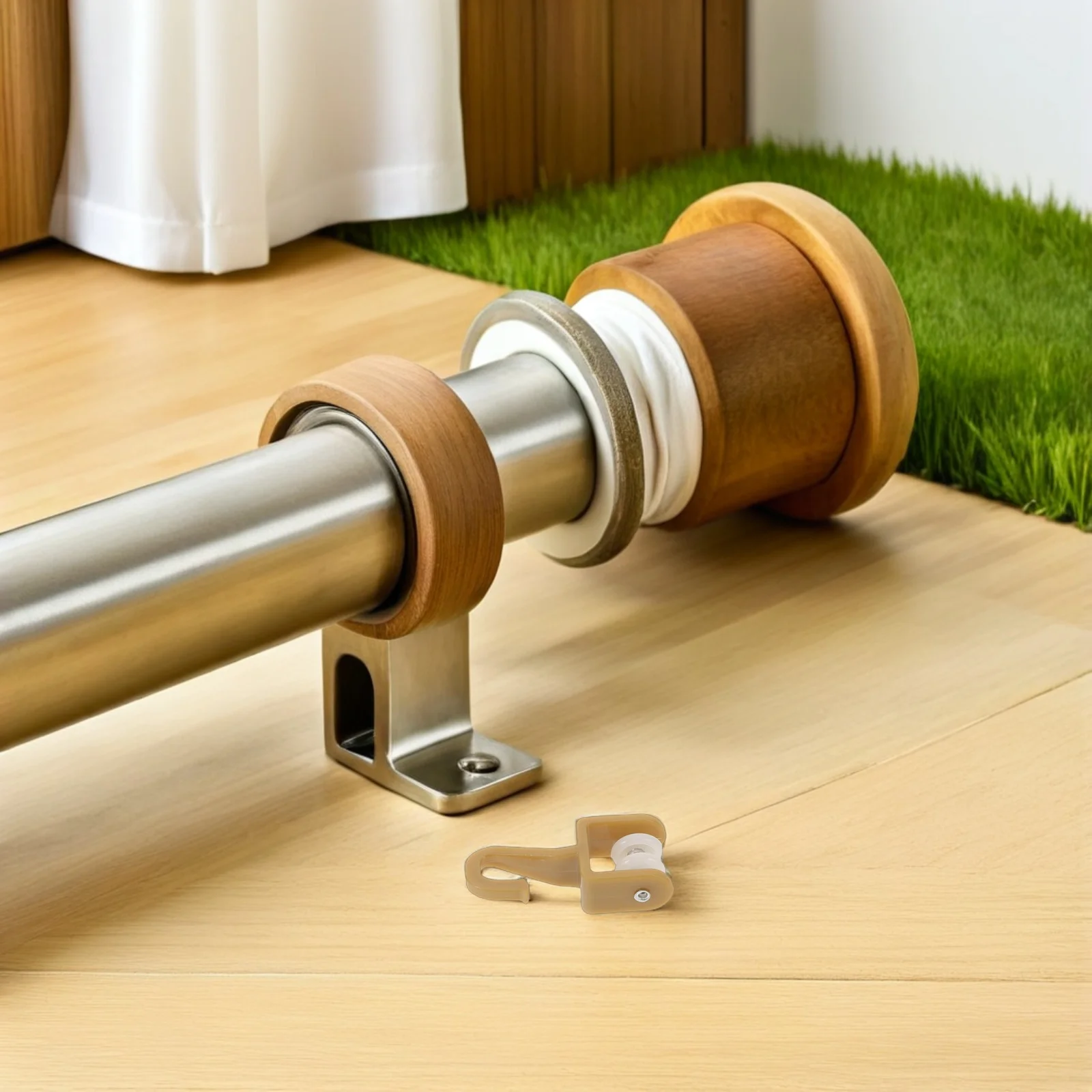 

50pcs Curtain Track Rollers Plastic Gliding Hooks Silent Smooth Sliders For Home Office Bedroom Window Decor Rail