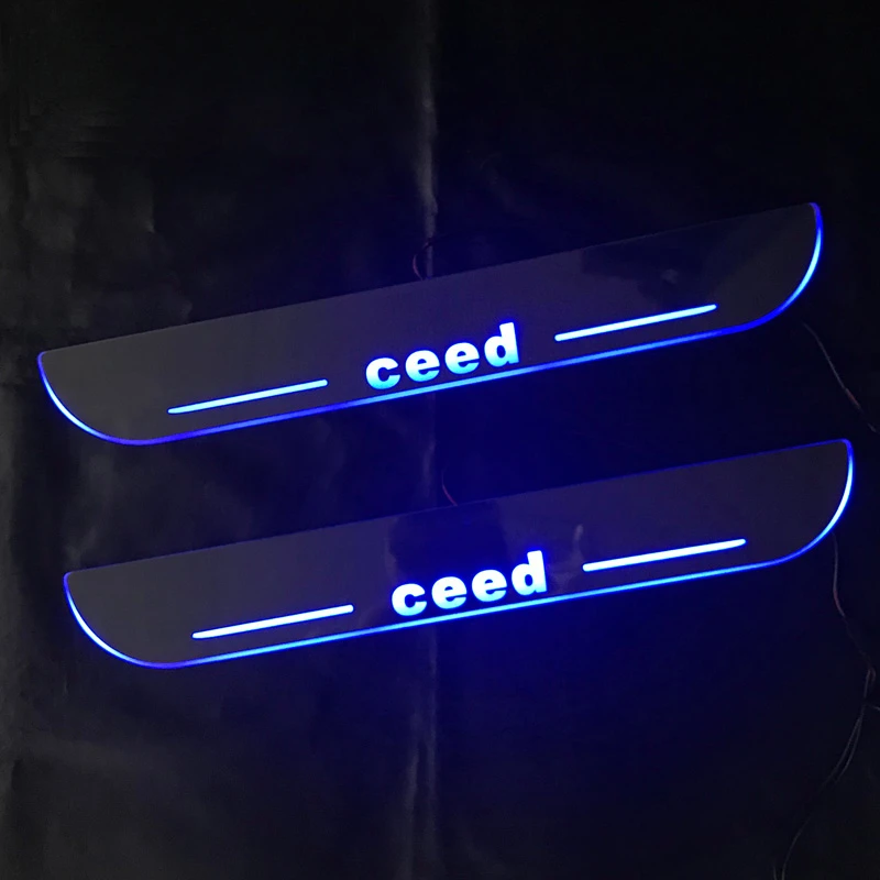 LED Car Pedal Light Logo Custom For Kia X ceed 2019 2020 Pathway Welcome Scuff Lights Door Moving Step Lamps