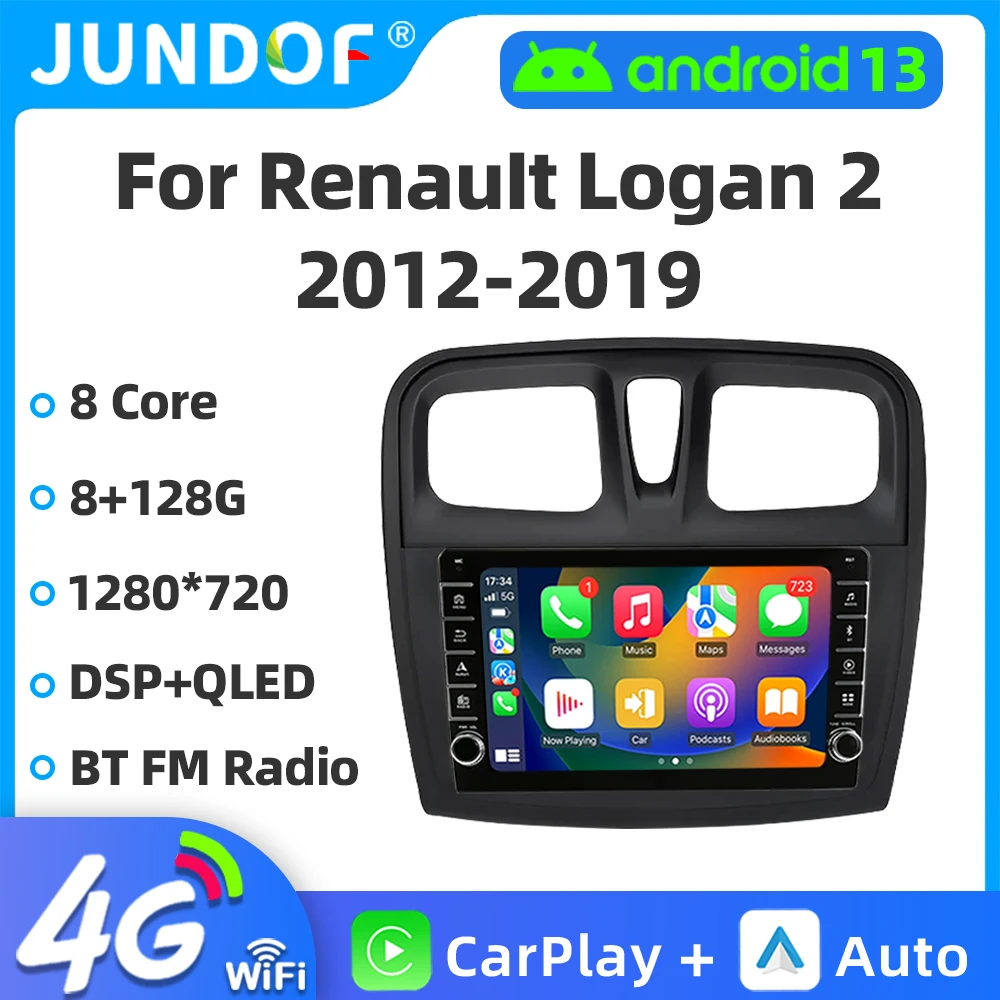 

Автомагнитола на Android для Renault Logan 2 Sandero 2 2012 -2019, мультимедийный плеер с навигацией, GPS, сенсорным экраном, автостерео