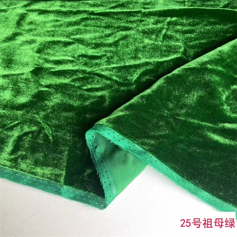 Solid Color High-end Silk Velvet Dress Qipao Luxurious Designer Fabric Classic Handmade DIY Clothing Materials Textile By Meter