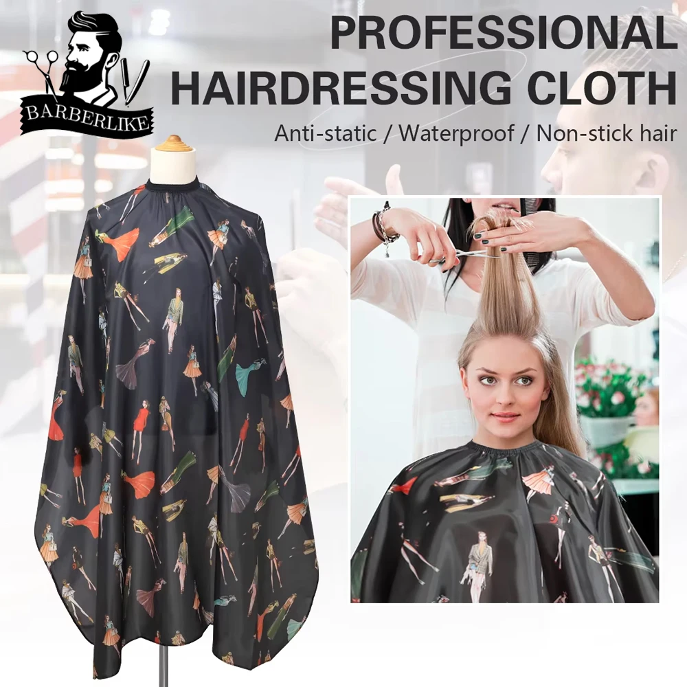 

Barbershop Hairdressing Coat Waterproof Adjustable Gown Anti-static Buckle Haircut Cloth Barber Cape Tool