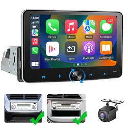 Single 1 Din 7'' Car multimedia Radio AI Voice Wireless Wired Android Auto CarPlay MP5 Player BT GPS Navigation Stereo Head unit
