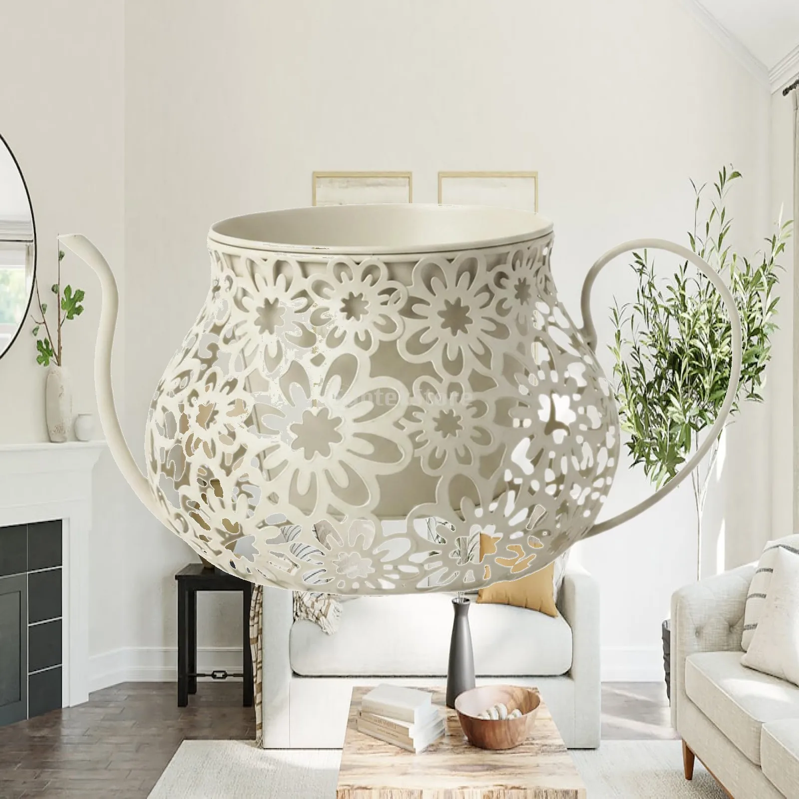 Teacup Flower Pot Teacup Planter Party Decorations Metal Flower Planter for Outdoor Plants Garden Patio Balcony Farmhouse