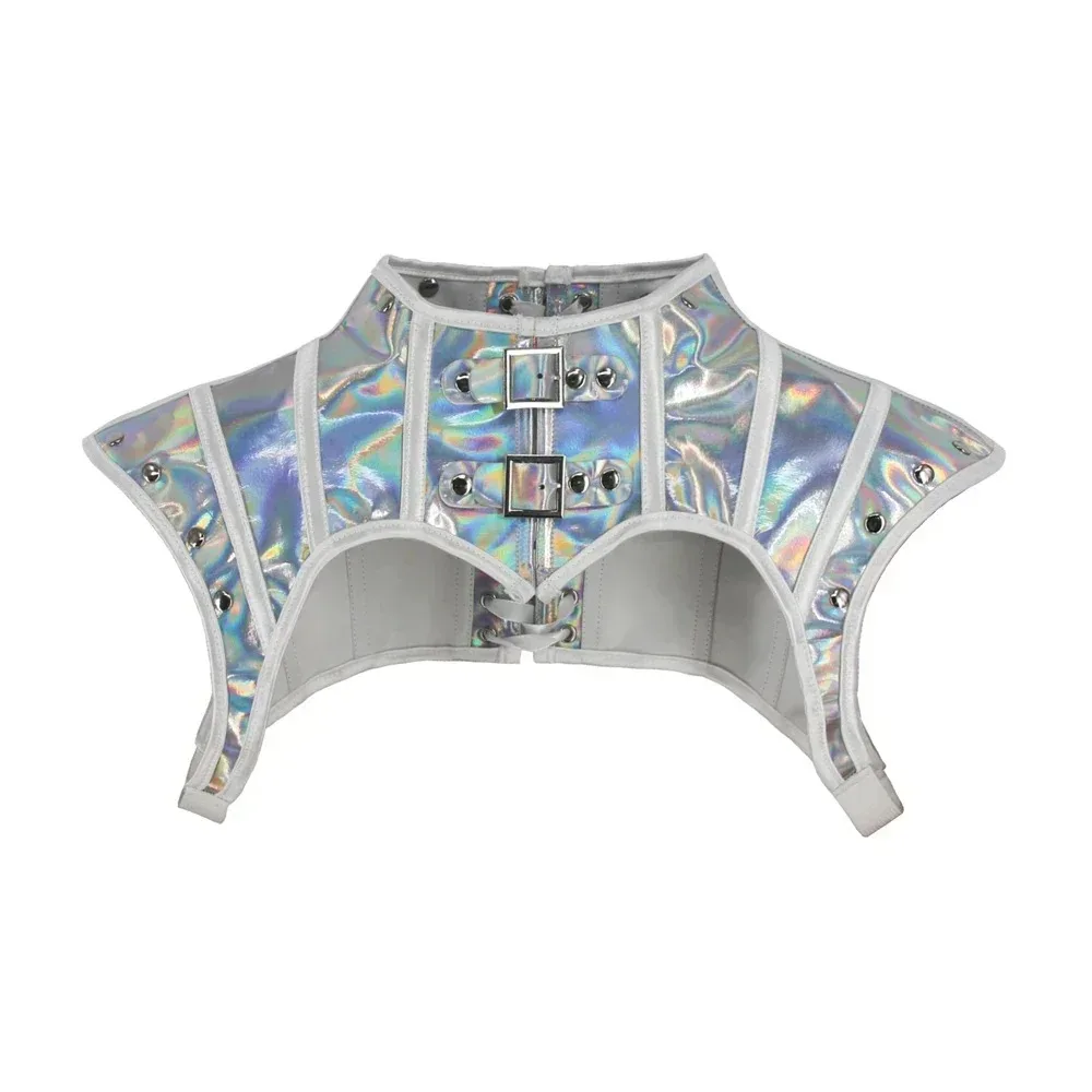 الرجعية الشرير فارس الجلود مشد شال القوطية مباراة مع برشام مشبك الرقبة درع القرون الوسطى القراصنة الأعلى