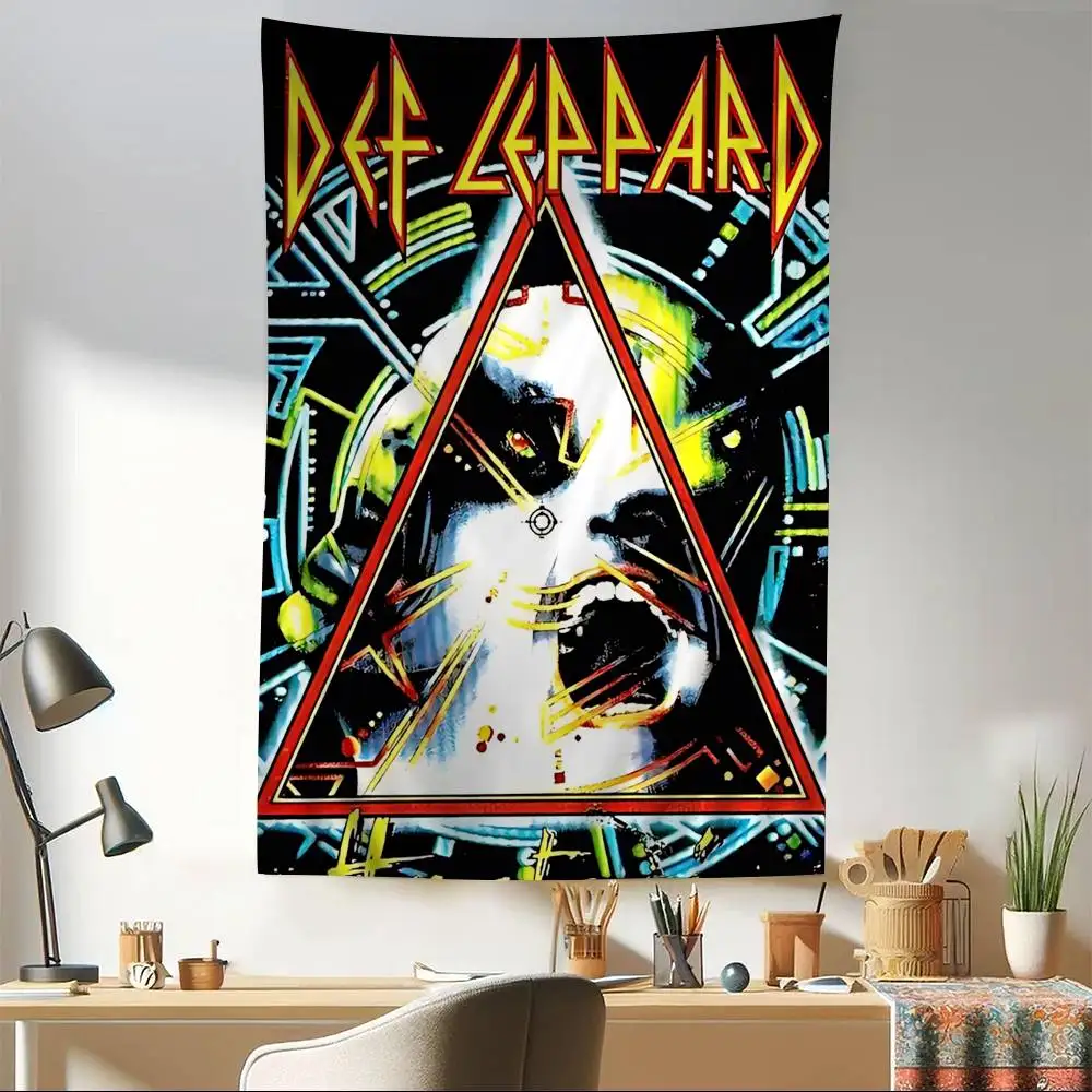 Tapiz bohemio colgante de banda clásica d-def, decoración de Buda indio, brujería, Hippie bohemio, pared Hippie barata