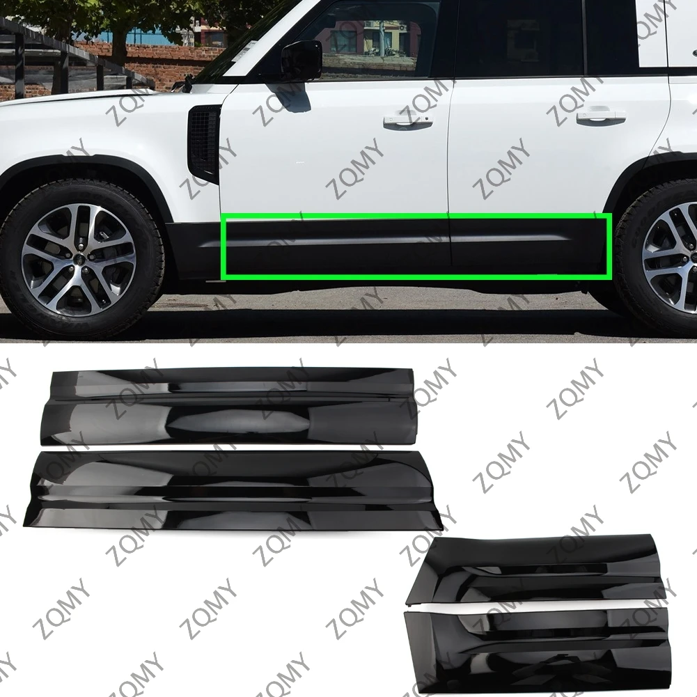 4pcs The exterior lower decorative strip of the front and rear doors For Land Rover Defender 2019 2020 2021 2022 2023 2024