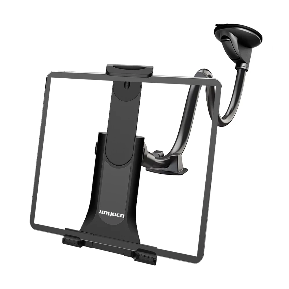 Dashboard Tablet Stand Holder for Car Suction Cup Windshield Mount with Large Clamp for iPad All 4'-13' Tablet and Phone Devices