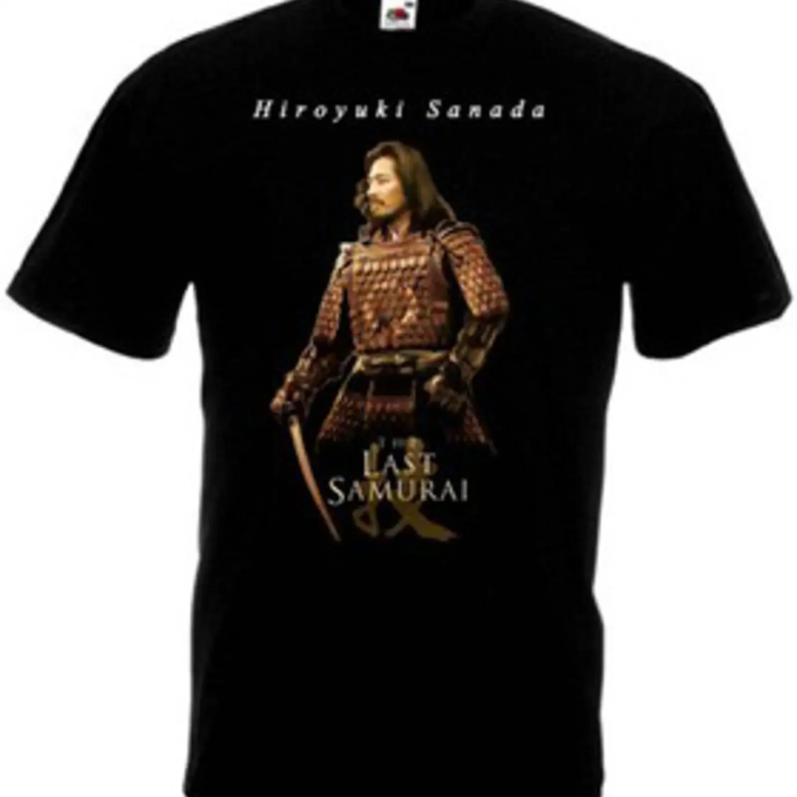 Camiseta The Last Samurai v1 Hiroyuki Sanada negra póster de película todas las tallas S 5XL vintage Washed homme Versatile