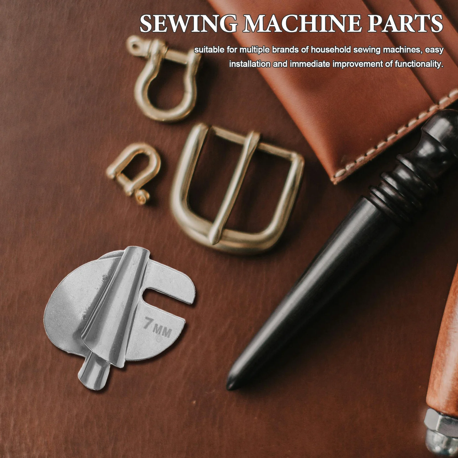 أداة صياغة لفة هيمر القدم لآلات الخياطة هيكل معدني عالي الجودة لهيمينغ متين وموثوق