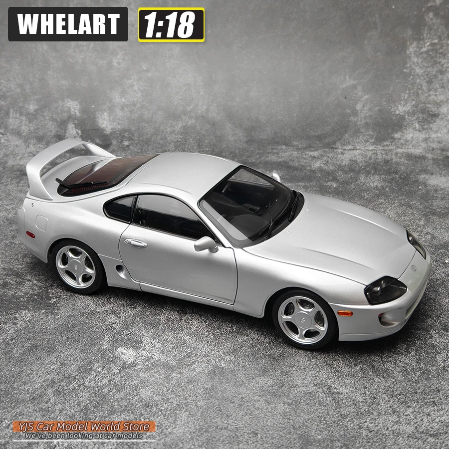 Model samochodu WHELART Diecast 1:18 Toyota Supra A80, model do kolekcji, prezent dla przyjaciela na święta, model statyczny.