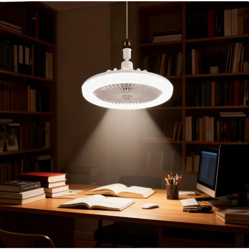 Nowy Wentylator Aromaterapeutyczny do Sypialni Lampka Cichy Wentylator Elektryczny LED Gabinet Jadalnia Salon Żyrandol