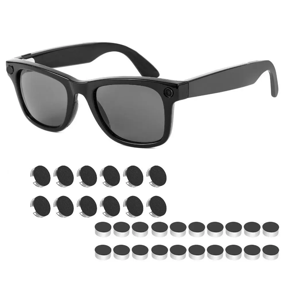 Low-Tack LED Light Blocking Stickers Restickable Silicone Glasses Side Shields Baffle for Ray Ban Meta Wayfarer/Skyler/Headline view 2