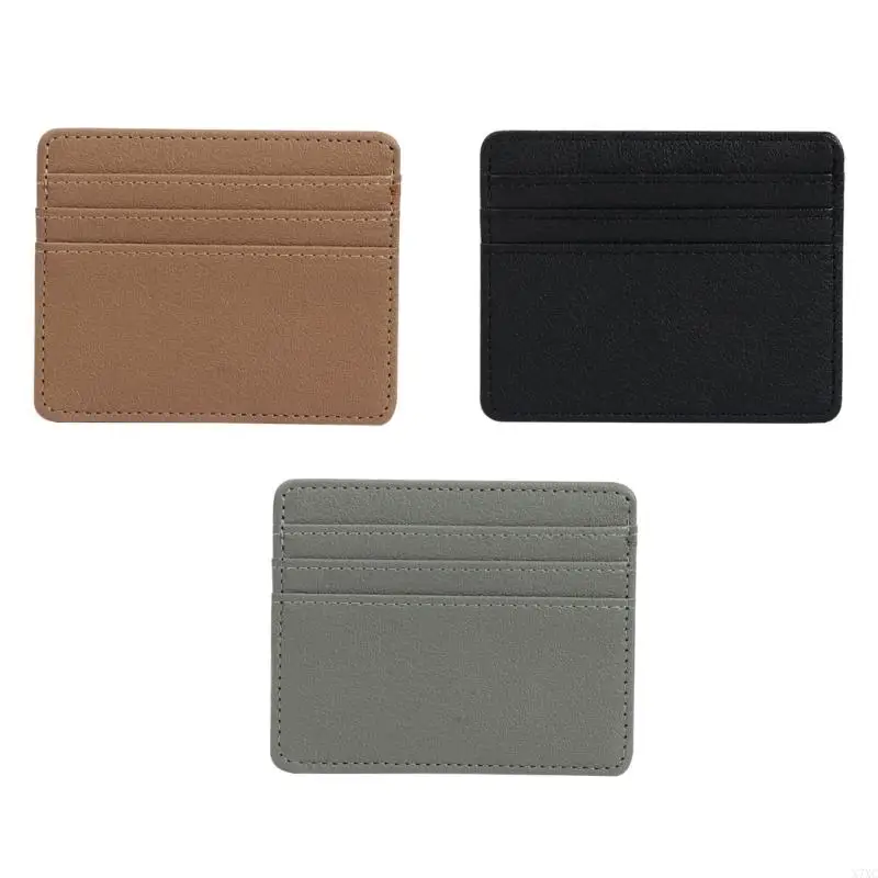 

X7XC PU Leather Credit Cards Men Wallet RFID Blocking Card for Case Business Gif