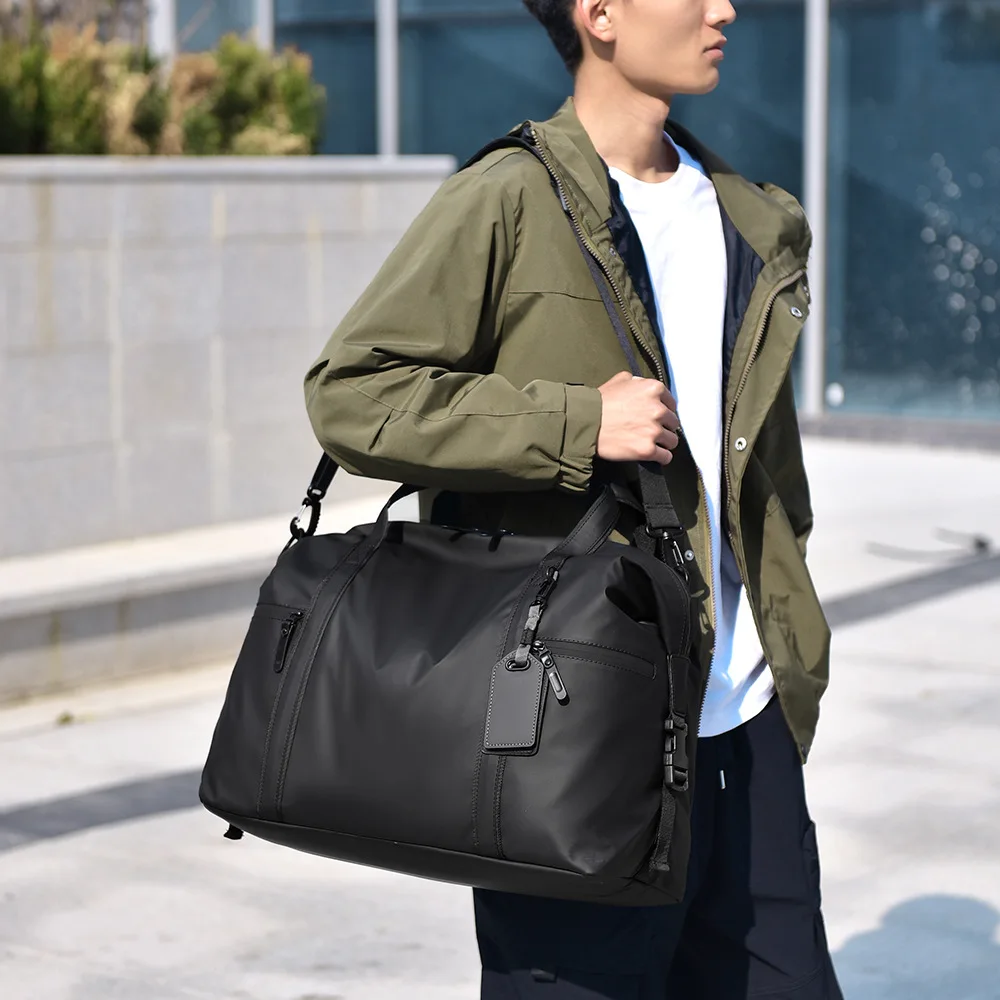 

New Travel Bag Male Business Trip Handbag Large Capacity Short Distance Travel Bag Sports Duffel Bag One Shoulder Crossbody Bag