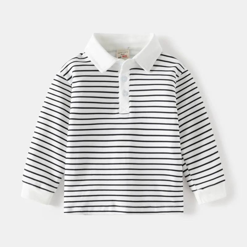Fashion Kids Boys Polo Shirts Stand Collar Sport Children Boy Autumn Sweatshirt Soft Breathable Cotton Kids Clothes Toddler 2-6T