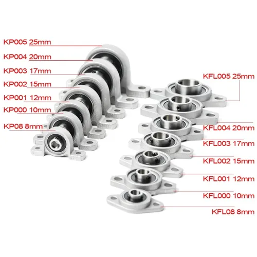 Imagen 1 del producto 2 unidades KP08 8mm KFL08 KP000 KFL000 KP001 KFL001 KP002 KP004 KP005 soporte montado en bloque de almohada de diámetro de aleación de Zinc Ra 0,05