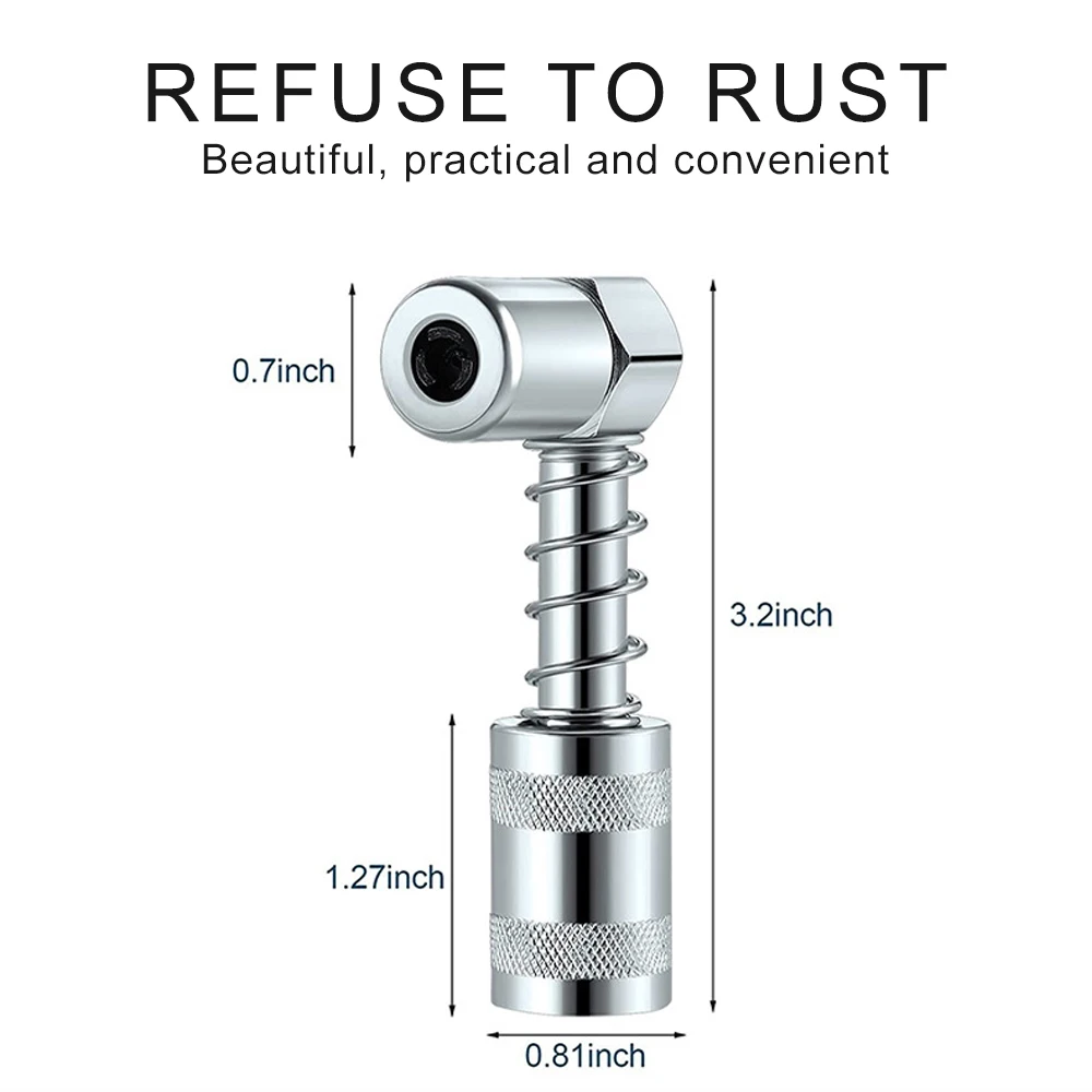 90 Degree Grease Nozzle Grease Gun Lubrication Tool Accessories Grease Gun Coupler Adapter Connector Oil Pump Tool