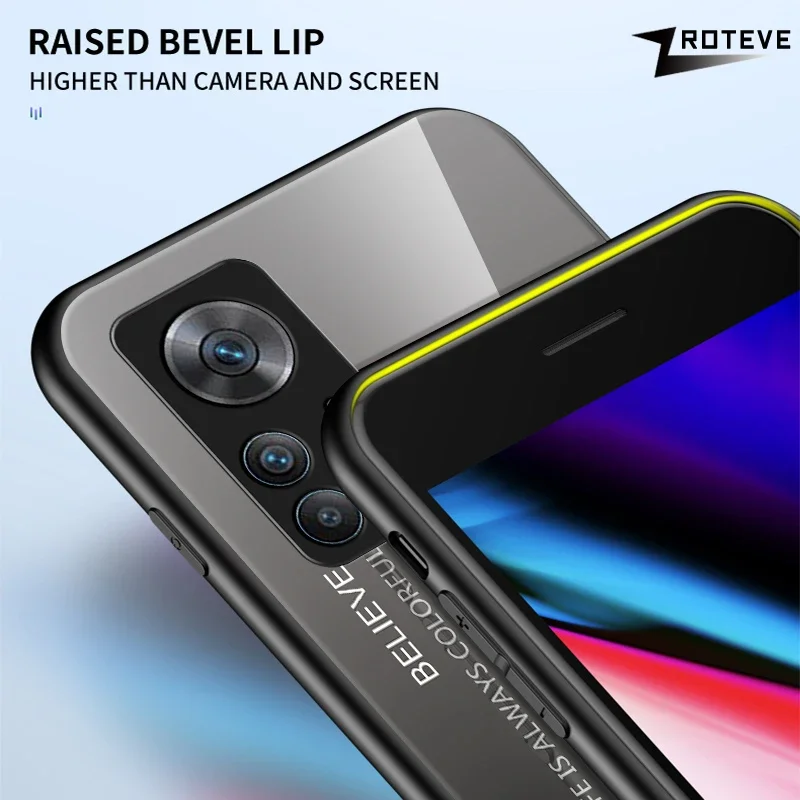 For Xiaomi 12T Pro Case ZROTEVE Gradient Tempered Glass Cover For Xiaomi Mi 12 T 12T 12X Xiomi Mi12T Mi12X Mi12 Lite Phone Cases