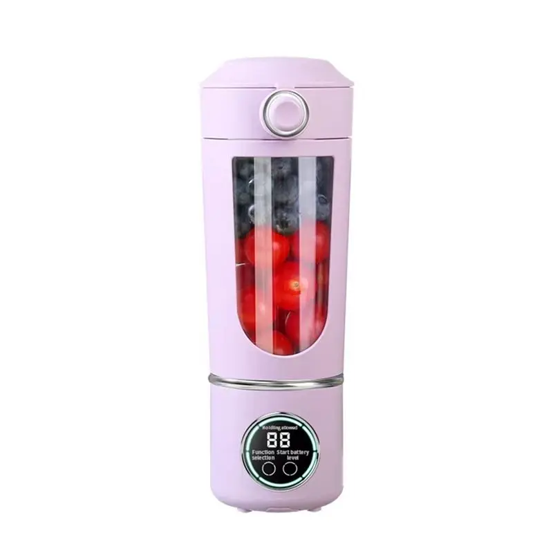 ABUH-Portable Juice Maker  Blender For Shakes Smoothies 700ML  12-Blades Fast Mixing 2 In 1 Blender Personal Juicer 7.4V C