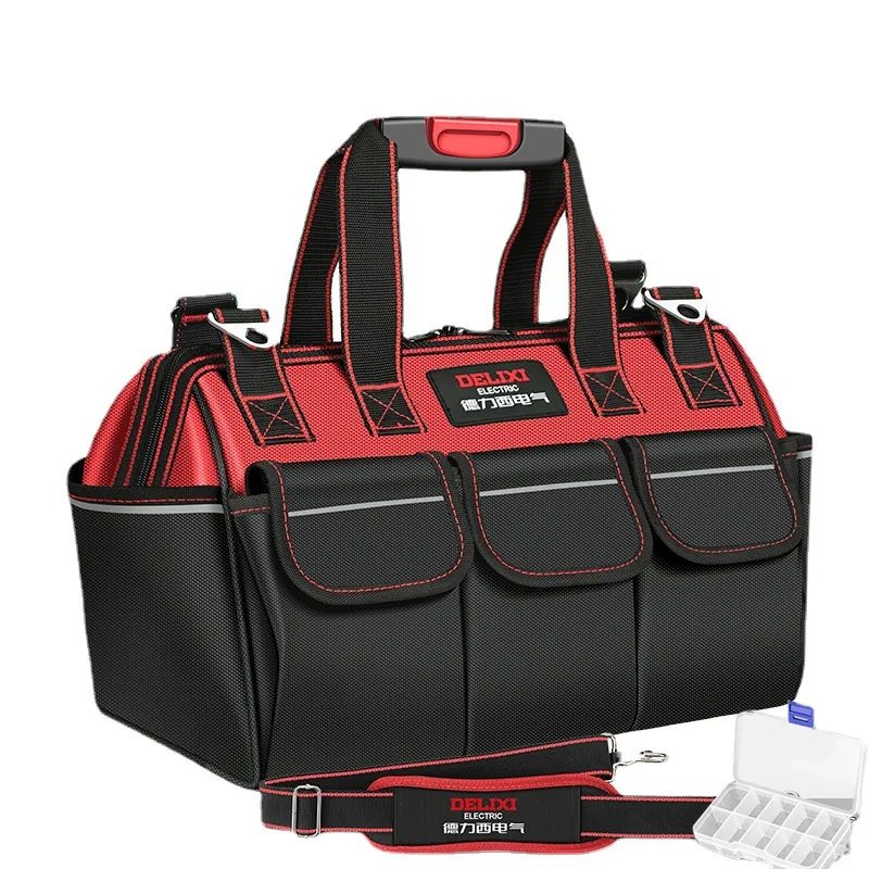 Professional 1860D Oxford Cloth Tool Bag Organizer Heavy Duty Multifunctional Wear Resistance Toolkit Electrician Tool Bag