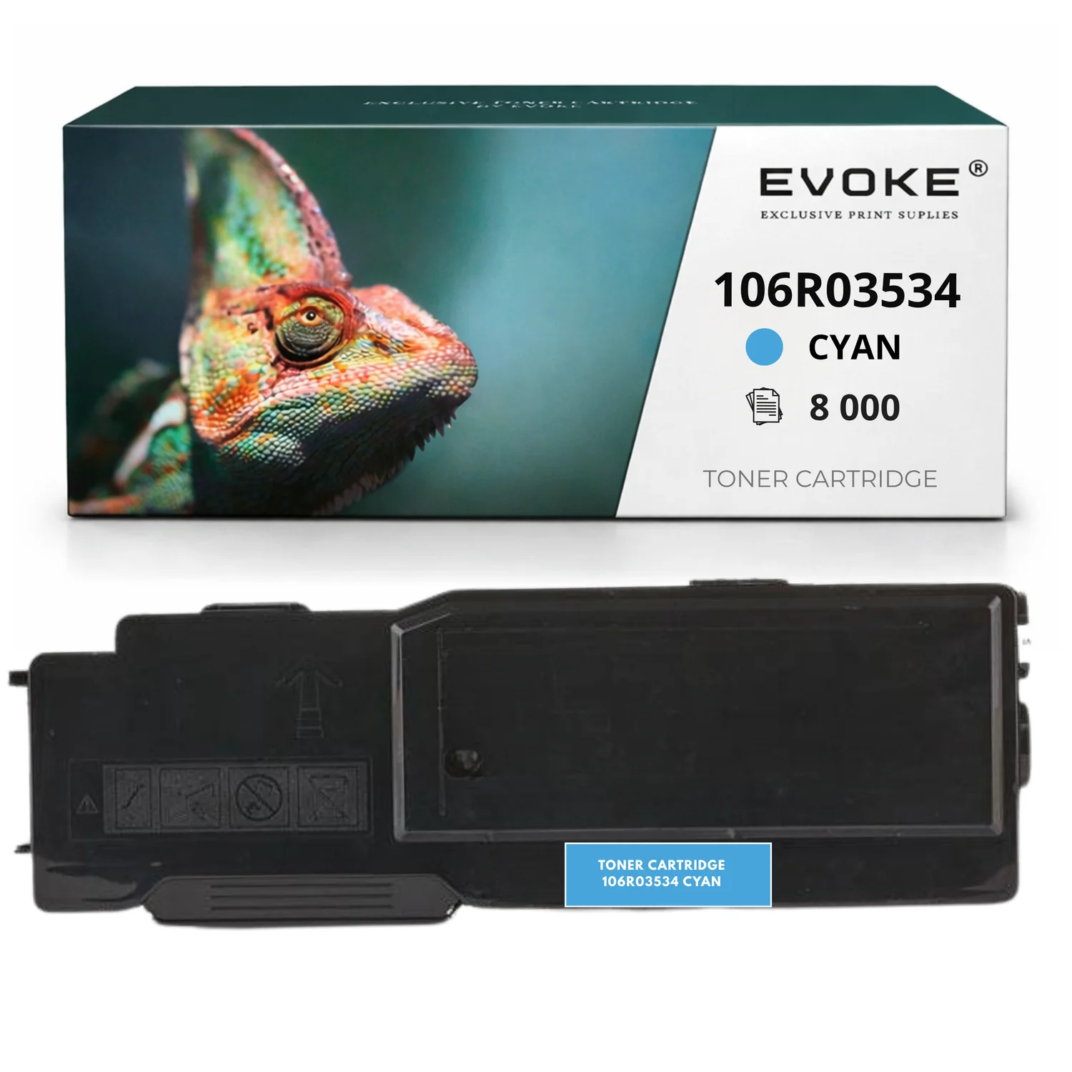 Evoke Compatibele Toner voor Xerox C400/405 C C400/405 C C400/405C C400 405C 106R03534 Cyaan 8000 Pagina's Versalink C400 C400V_N C405