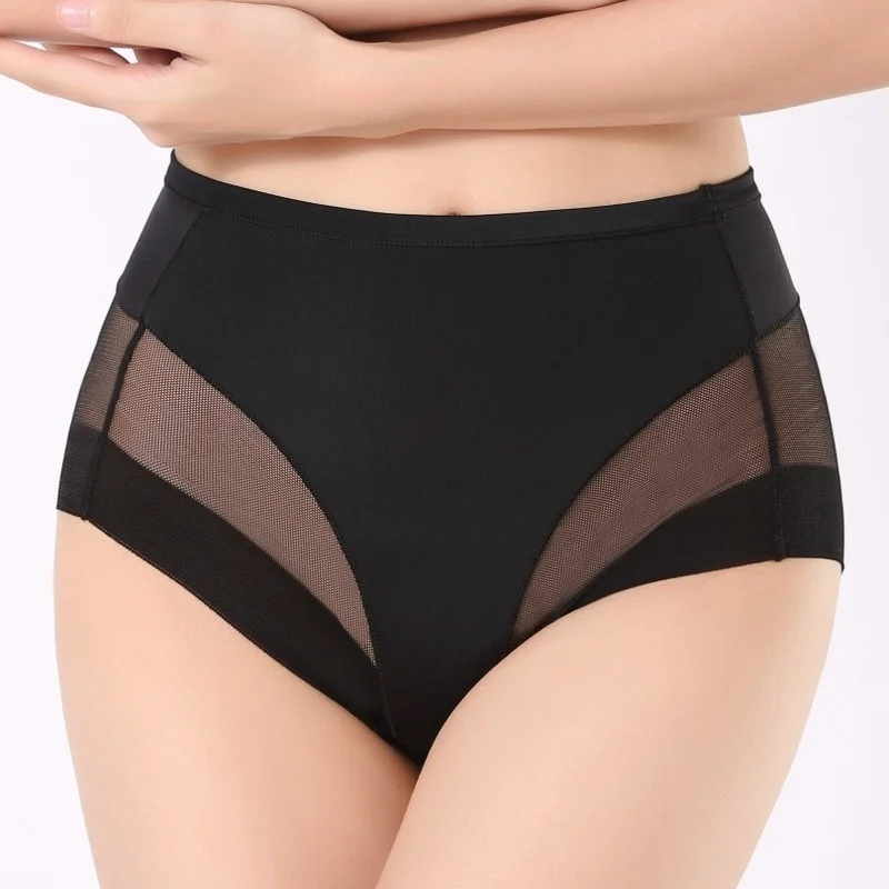 Breathable Mesh Body Sculpting Panties Women\'s Pants High Elasticity and Comfortable Ice Silk Control Briefs Slimming Underwear