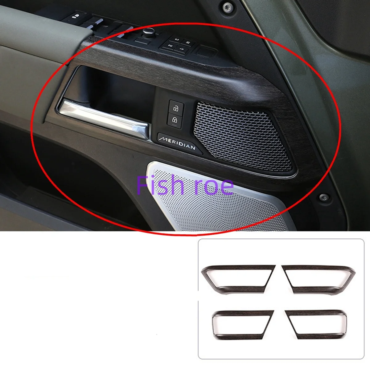 Suitable for 20-24 New Land Rover Defender 110 130 door handle frame decoration stick inside handle panel accessories