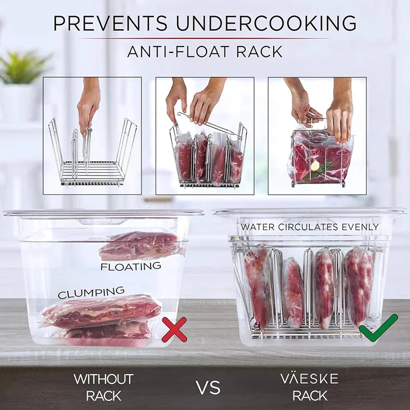 Macchina per fornelli Sous Vide Contenitore da 11 litri con cestello in acciaio inossidabile Divisori staccabili Separatore Kit fornello lento Accessori