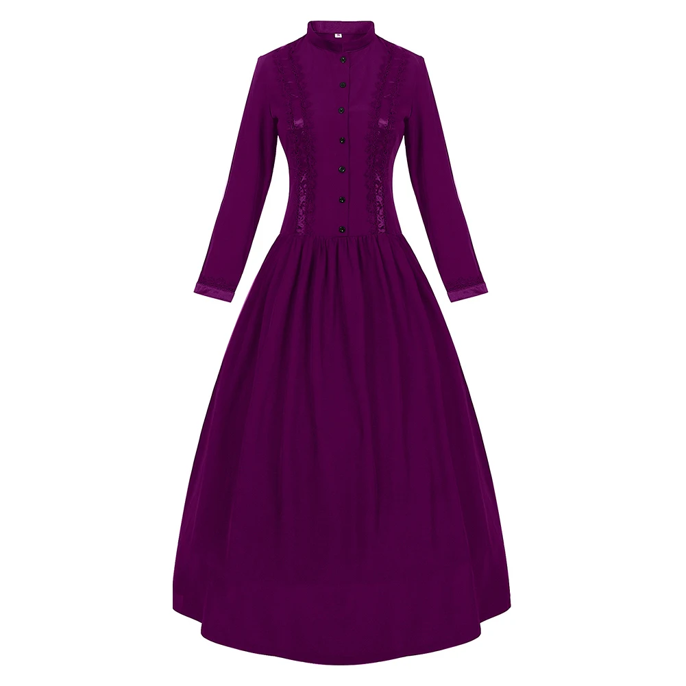 Vestido de vampiro gótico negro para fiesta de Cosplay, traje de fiesta de personaje con encanto, disfraz de vampiro, diseño de costura de encaje, moda renacentista