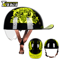 New Helmet Vintage Motorcycle Helmet Casco Moto Baseball Cap Half Helmet Street Touring Scooter Motorbike Cycling Helmet