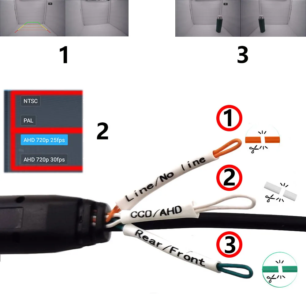 Cámara de visión trasera para coche, visión nocturna IR, marcha atrás, aparcamiento automático, cámara CCD, resistente al agua, vídeo HD, Monitor de Soporte